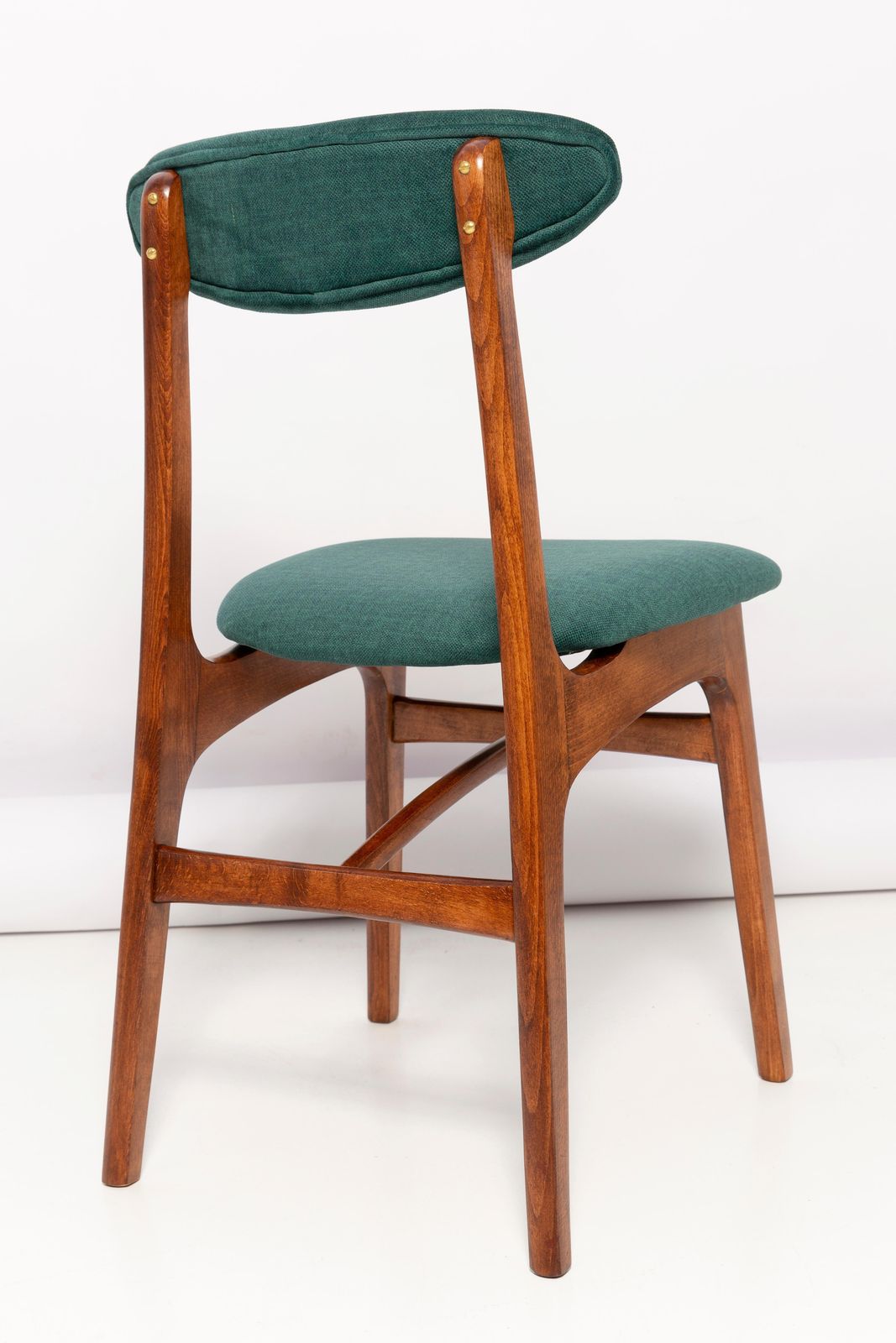 photo for sale Set Of Eight 20th Century Dark Green Rajmund Halas Chairs, Poland, 1960s