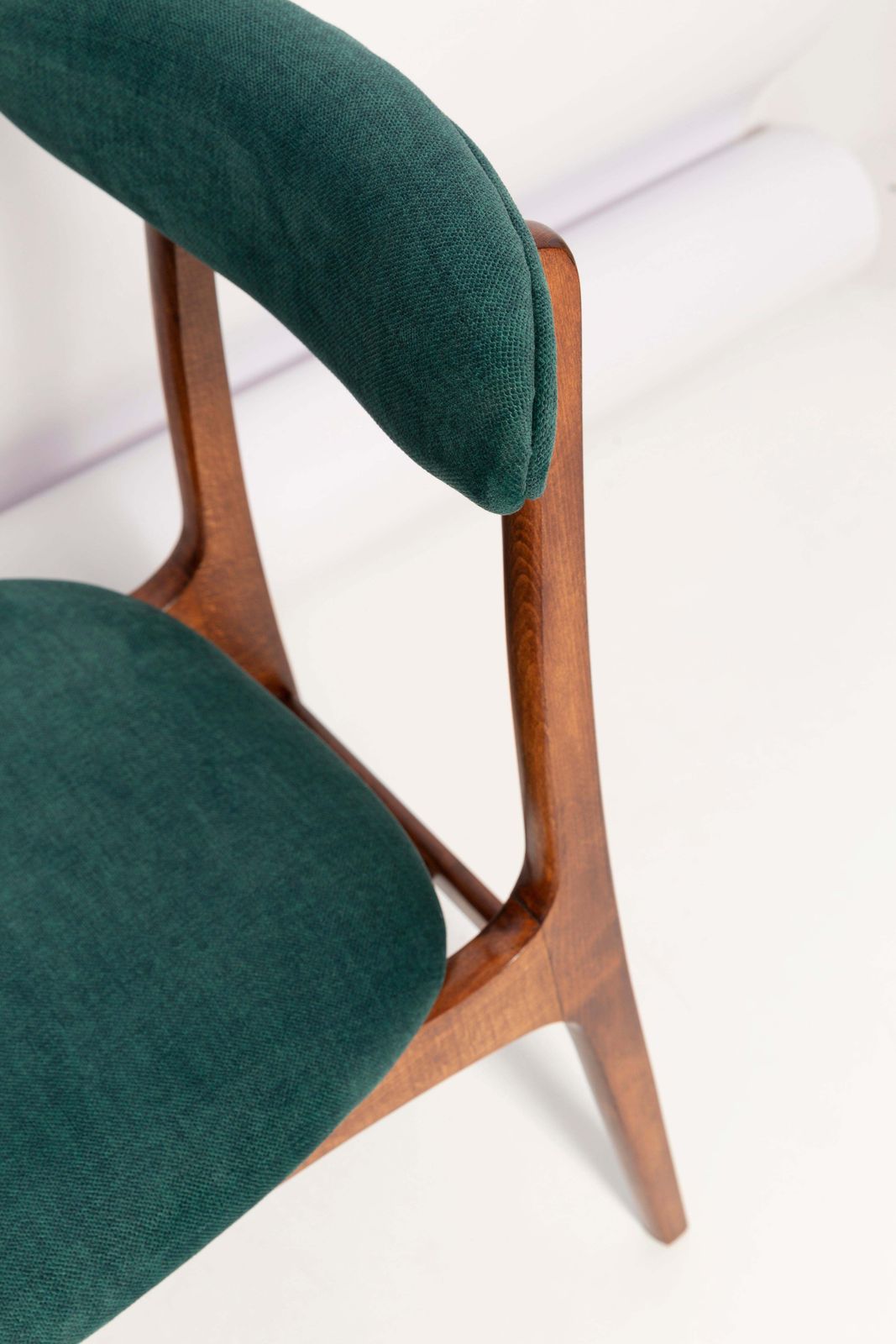 photo vinterior Set Van Acht Donkergroene Stoelen Van Rajmund Halas, Polen, Ca. Jaren 1960