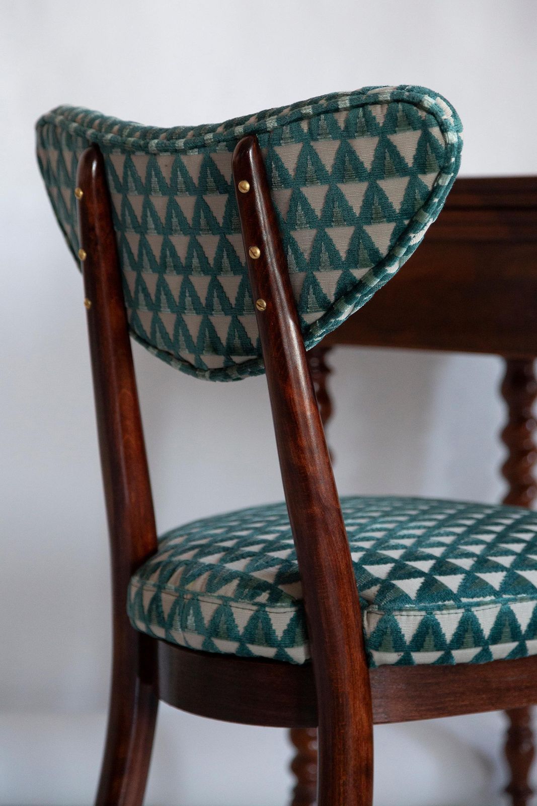 Set Of Six Mid Century Heart Chairs In Amuleto Green Velvet, Europe, 1960s photo furniture