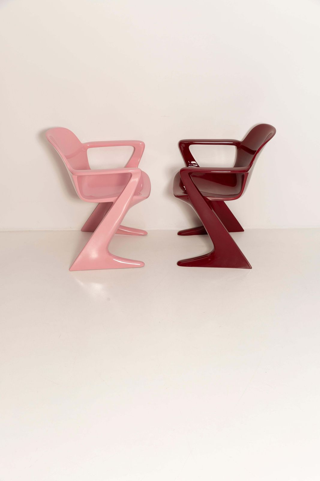 3828.0 Set Of Three Mid Century Kangaroo Chairs, Ernst Moeckl, Germany, 1968 photo