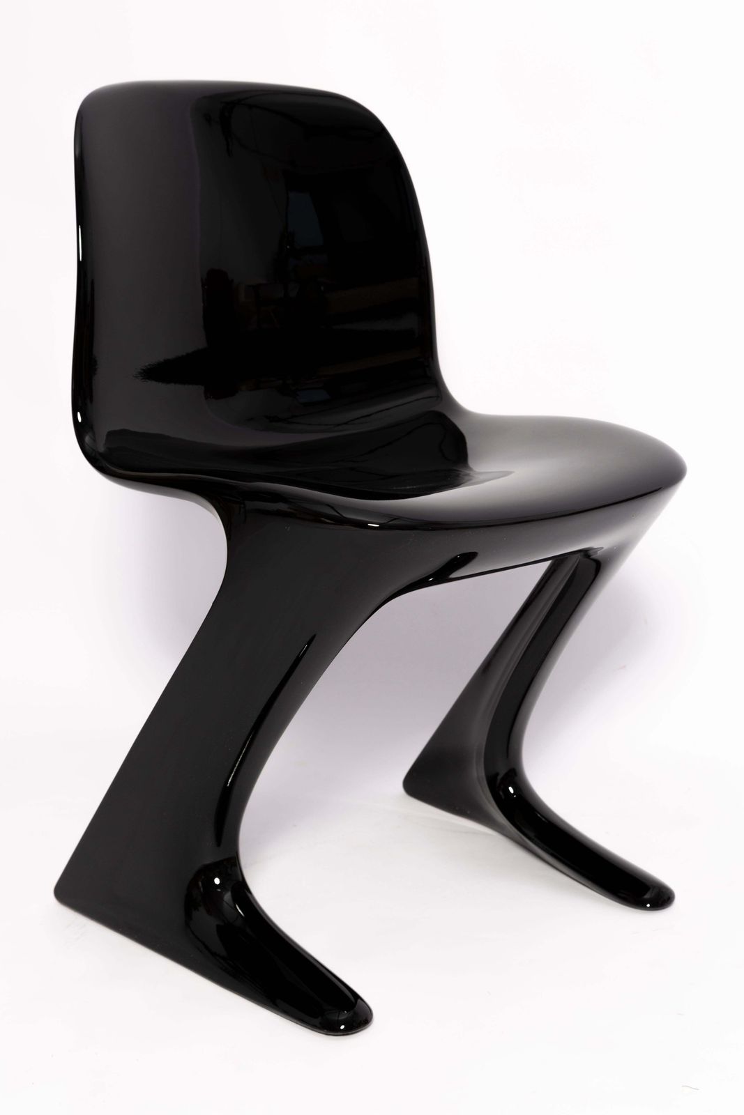 Four Mid Century Black Kangaroo Chairs Designed By Ernst Moeckl, Germany, 1960s photo for sale
