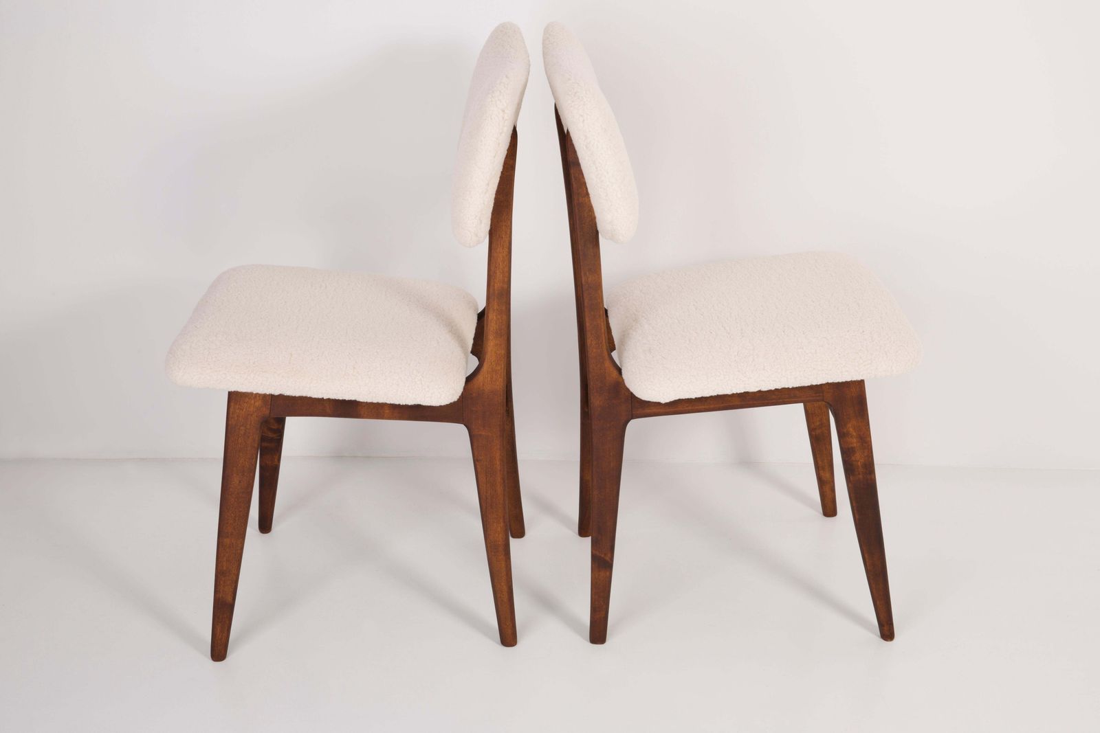 Set Of Ten 20th Century Light Crème Boucle Chairs, 1960s photo 4252.0