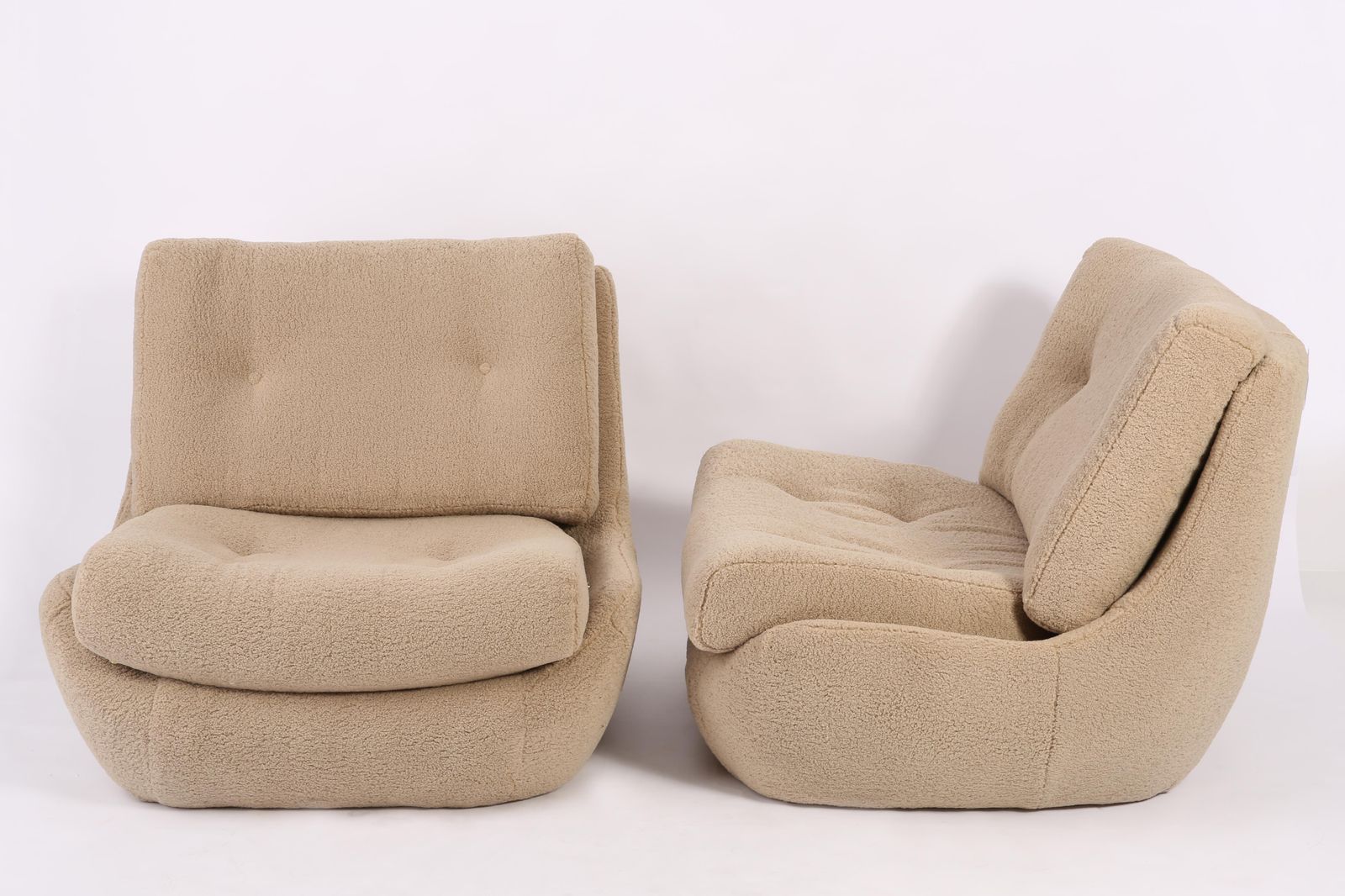 photo buy 20th Century Camel Boucle Set Of Atlantis Sofa And Armchairs, Europe, 1960s