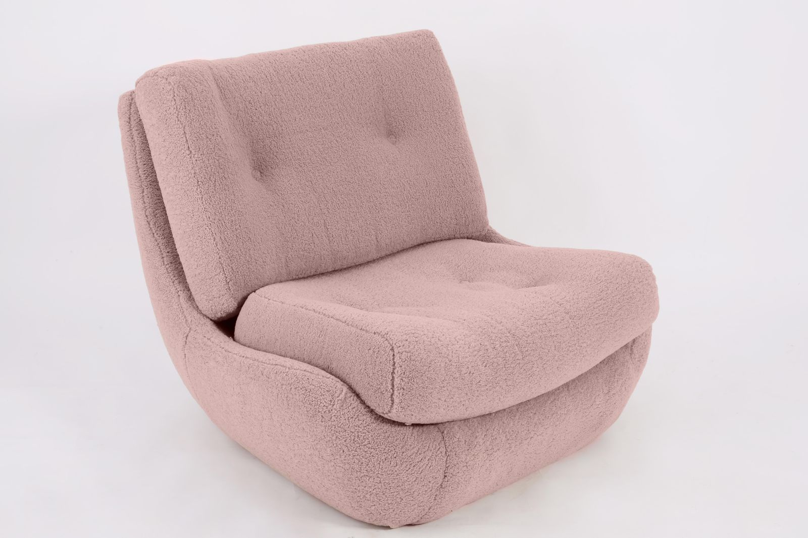 Pink Blush Boucle Atlantis Sofa And Armchairs, Europe, 1960s photo for sale