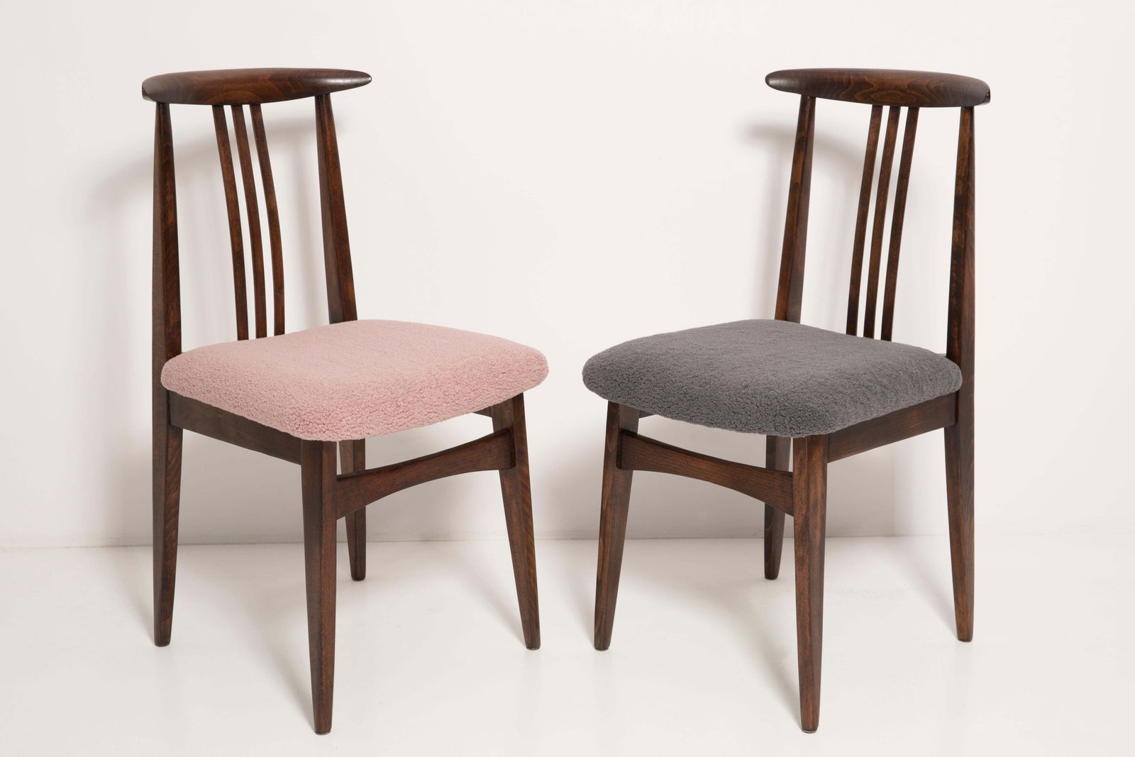 Set Of Ten Grey Boucle Chairs, Designed By Zielinski, Europe, 1960s photo for sale