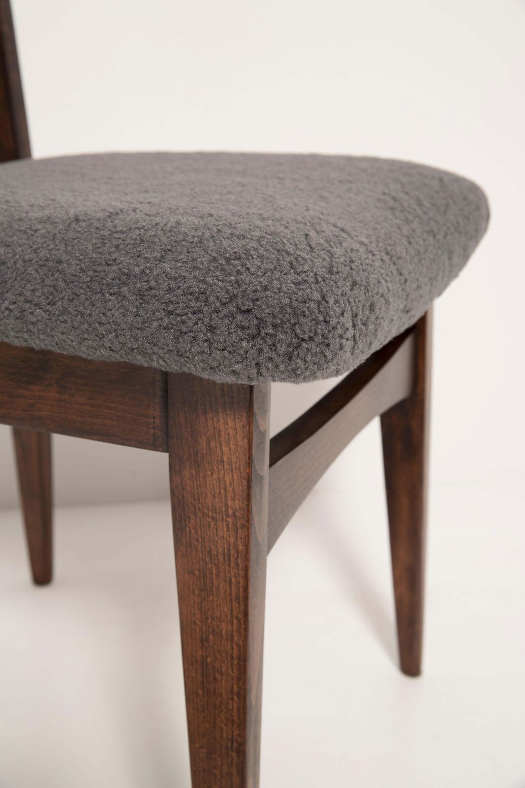 Set Of Ten Grey Boucle Chairs, Designed By Zielinski, Europe, 1960s photo buy