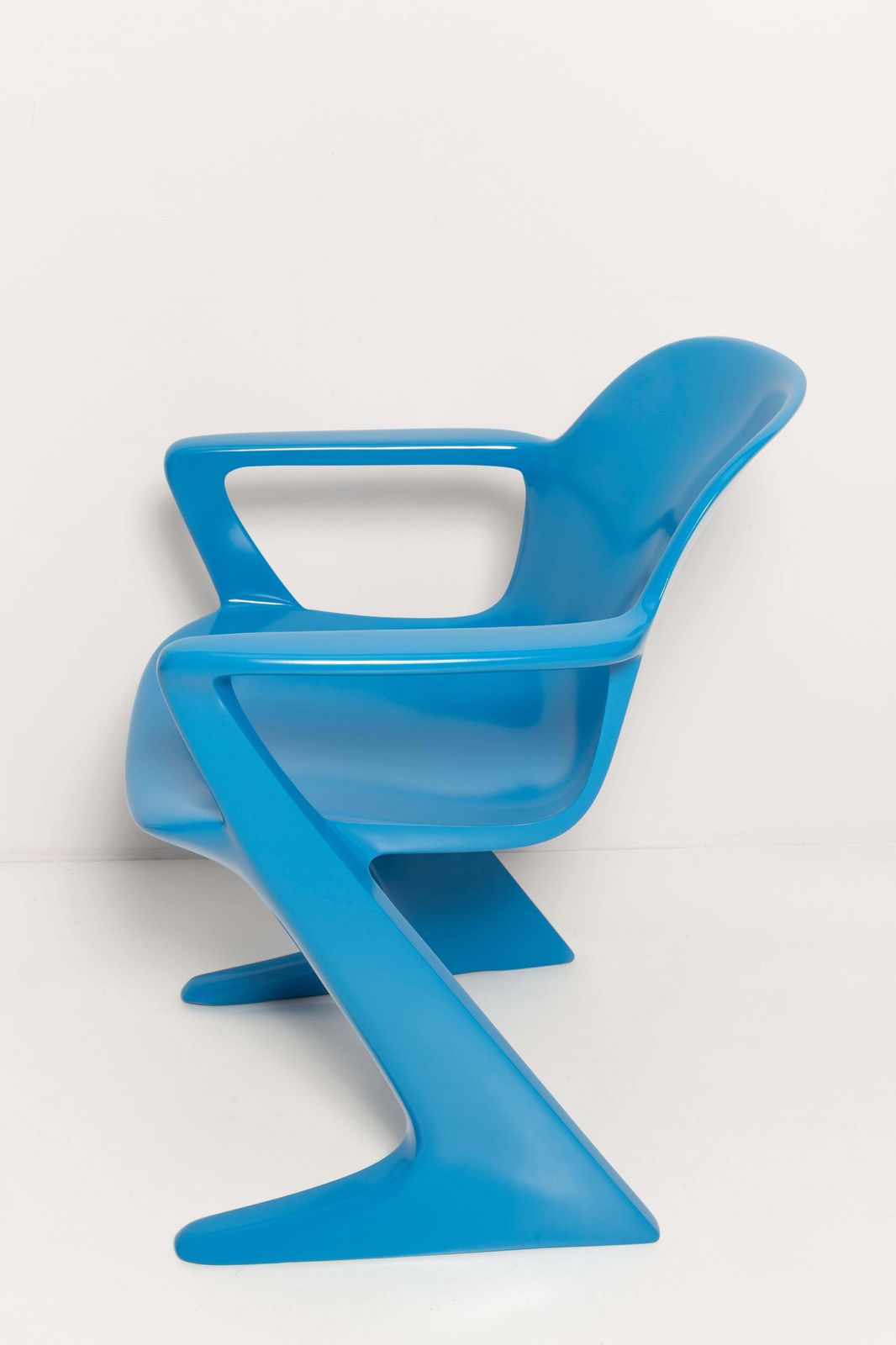 Set Van Vier Blauwe Kangaroo Stoelen, Ontworpen Door Ernst Moeckl, Duitsland, Jaren 1960 photo vintage