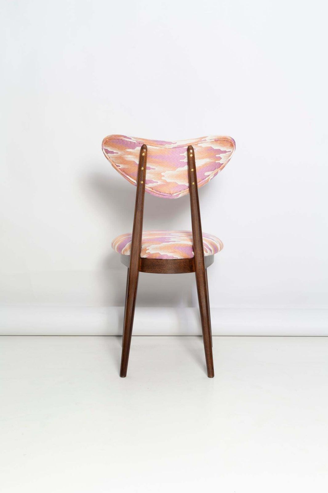 Set Of Eight Mid Century Heart Chairs, Pink Fandango Jacquard, Europe, 1960s photo buy