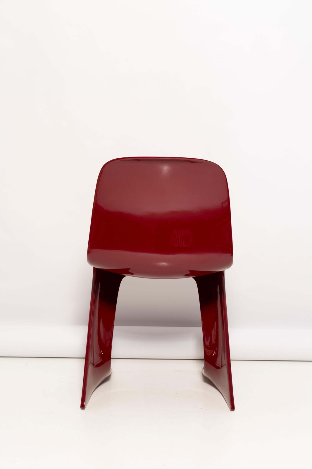 Furniture Set Of Six Dark Red Wine Kangaroo Chairs Designed By Ernst Moeckl, Germany, 1968 photo