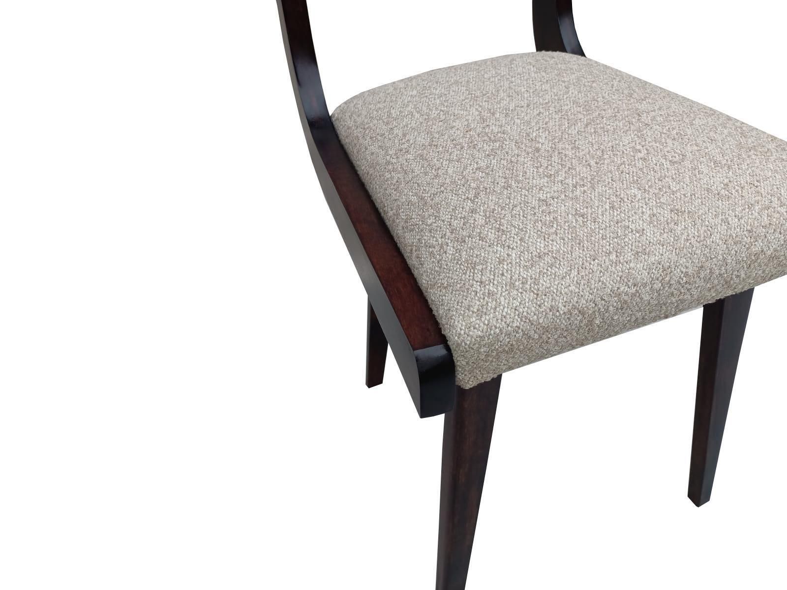 Set Van Tien Mid Century Stoelen Met Beige Velours Bekleding En Donker Houten Frame, Europa, Jaren 1960 photo 5945.0