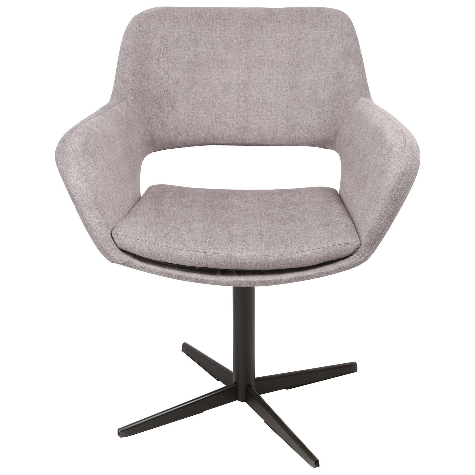 Vintage Grijsfluwelen Draaifauteuil, 20e Eeuw, Ca. Jaren 1960