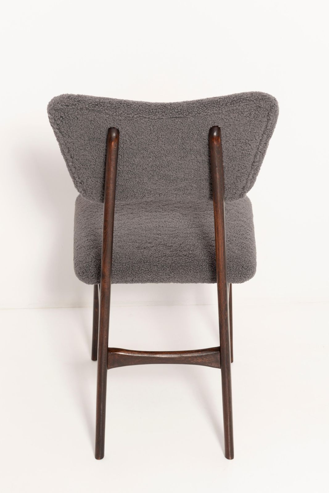 photo furniture Set Van Twaalf 20e Eeuwse Donkergrijze Boucléstoel, Europa, Jaren 1960