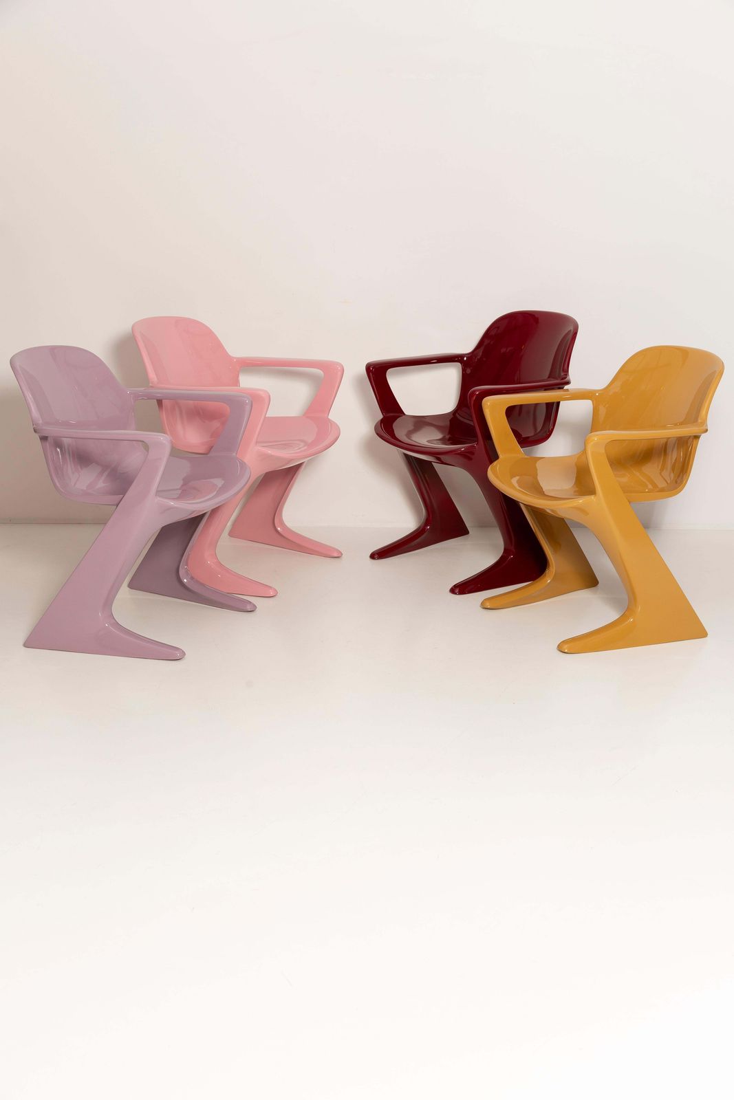 Set Of Six Mid Century Kangaroo Chairs, Ernst Moeckl, Germany, 1968 photo 7655.0