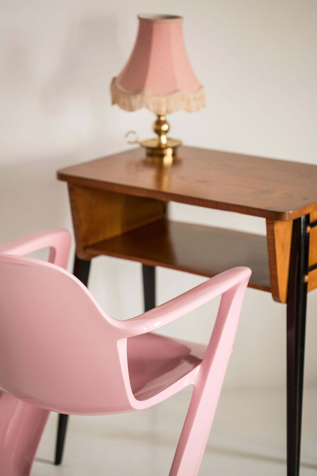 Set Of Six Midcentury Pink Kangaroo Chairs, Ernst Moeckl, Germany, 1960s photo for sale