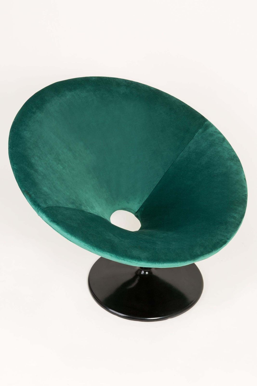 Set Of Two 20th Century Vintage Dark Green Swivel Armchairs, 1960s photo Furniture