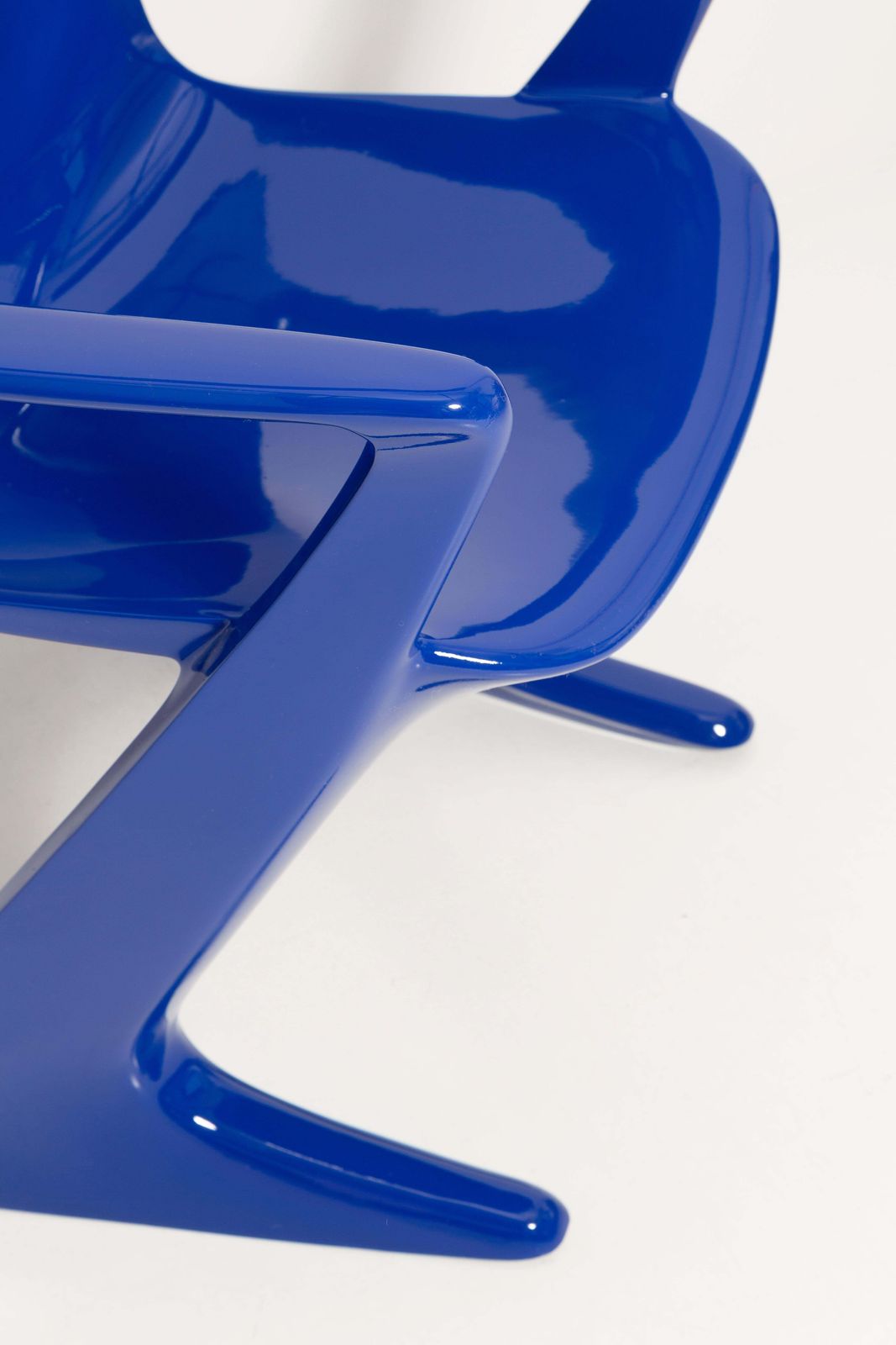 Set Of Eight Ultramarine Blue Kangaroo Chairs, By Ernst Moeckl, Germany, 1968 photo 10192.0