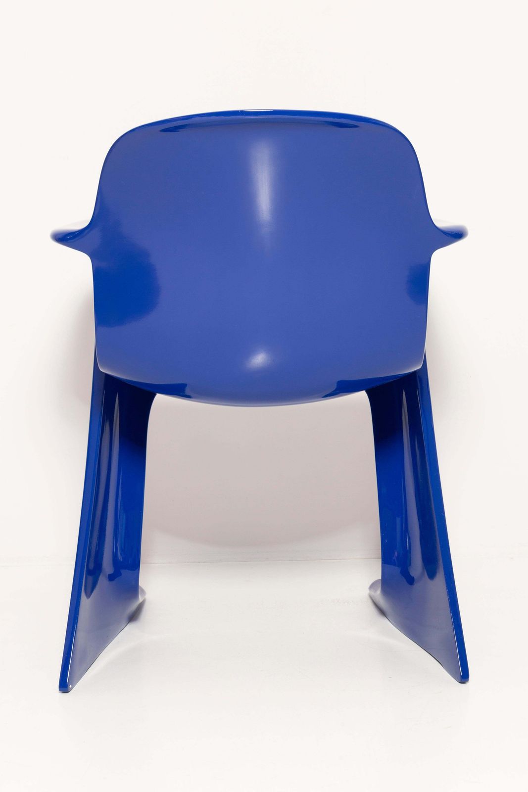Furniture Set Of Eight Ultramarine Blue Kangaroo Chairs, By Ernst Moeckl, Germany, 1968 photo