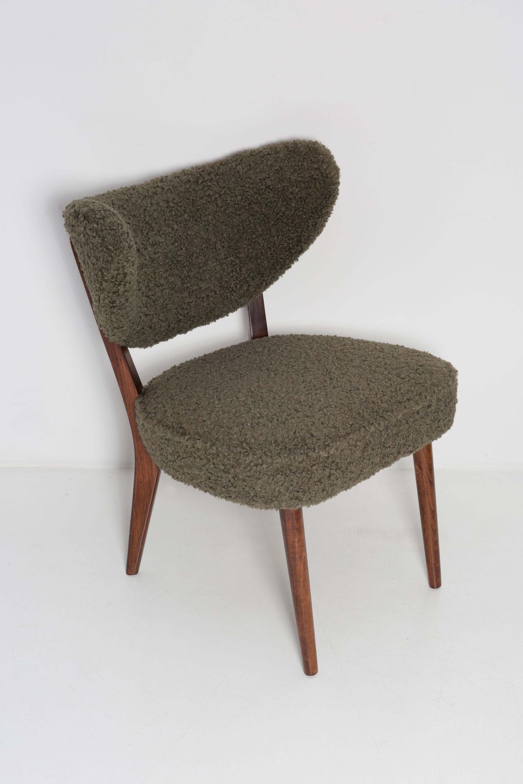 photo buy Set Of Four Boucle Shell Club Chairs And Dining Table, By Vintola Studio, Poland