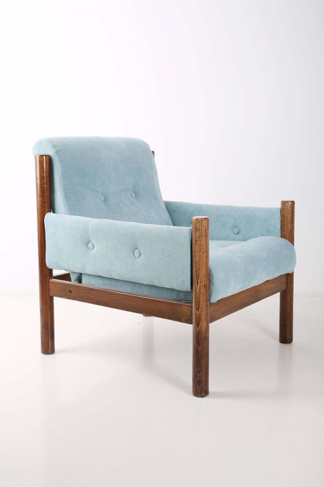 Mid Century Babyblauw Vintage Fauteuil, Europa, Jaren 1960 photo furniture