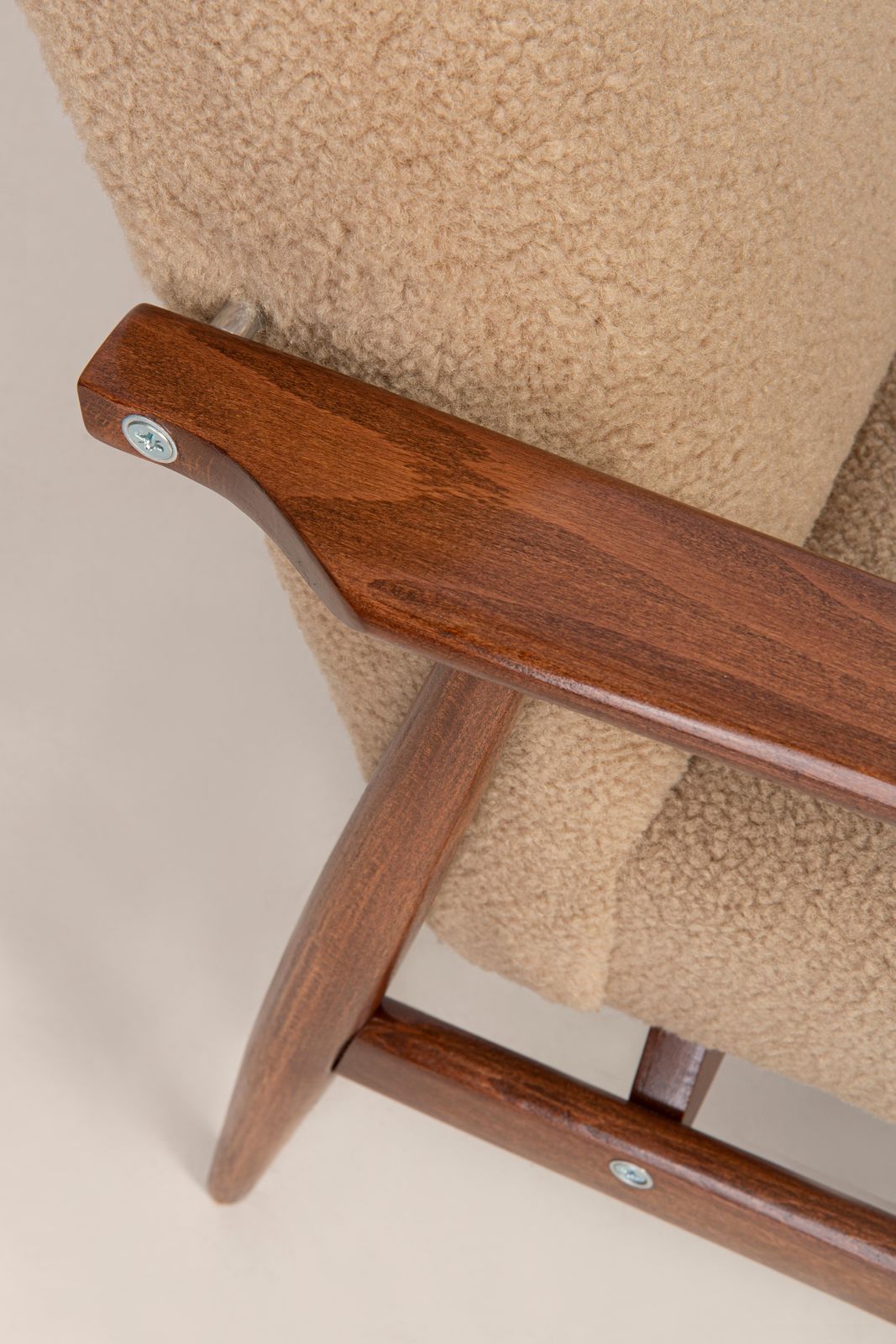 photo furniture Camel Bouclé Dante Armchair, H. Lis, 1960s