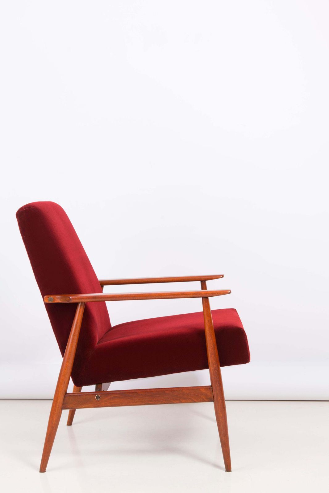 20th Century Burgundy Dark Red Dante Armchair, H. Lis, 1960s photo vintage