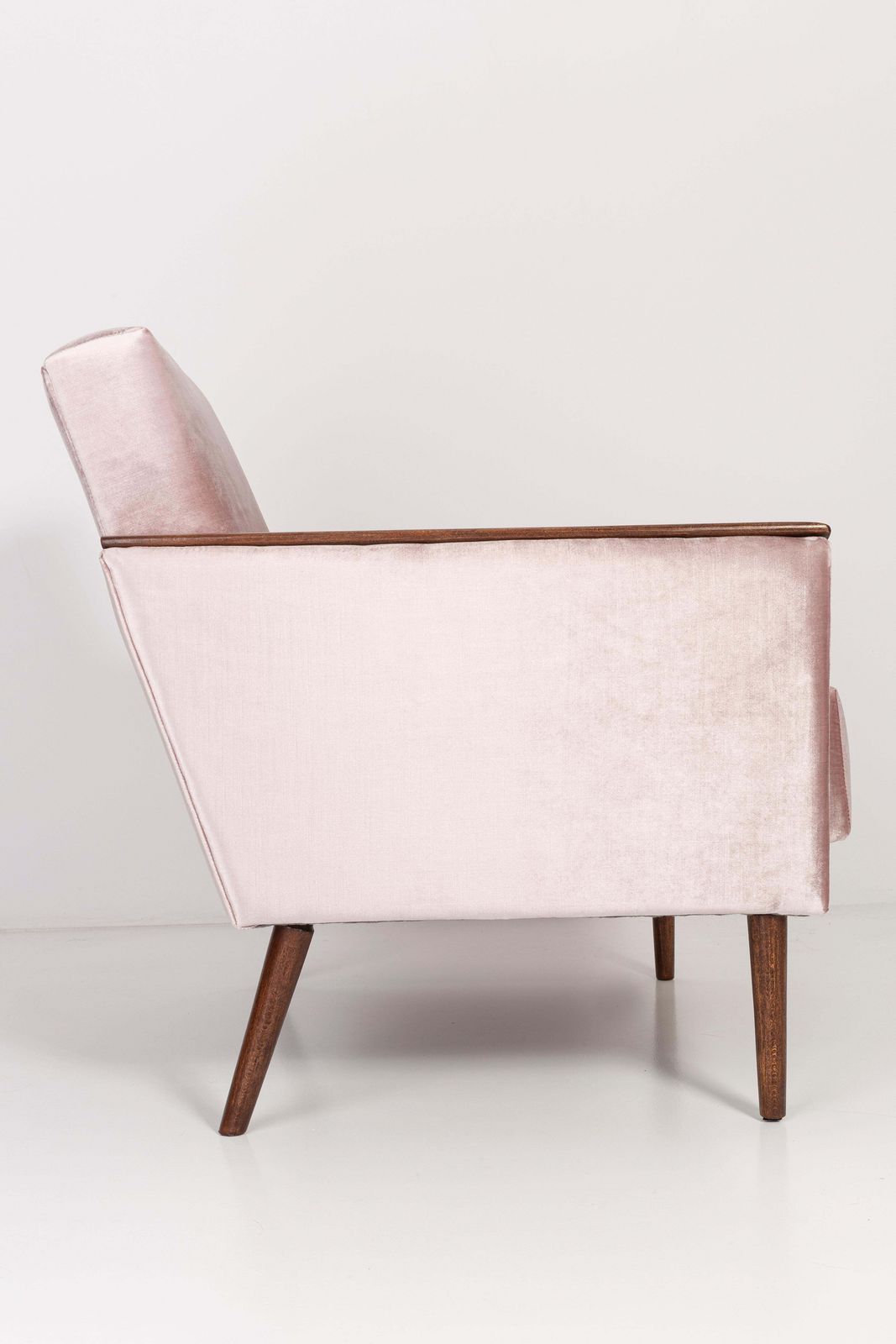 Midcentury Light Pink Velvet Club Armchair, 1960s, Europe, Germany photo 1020.0