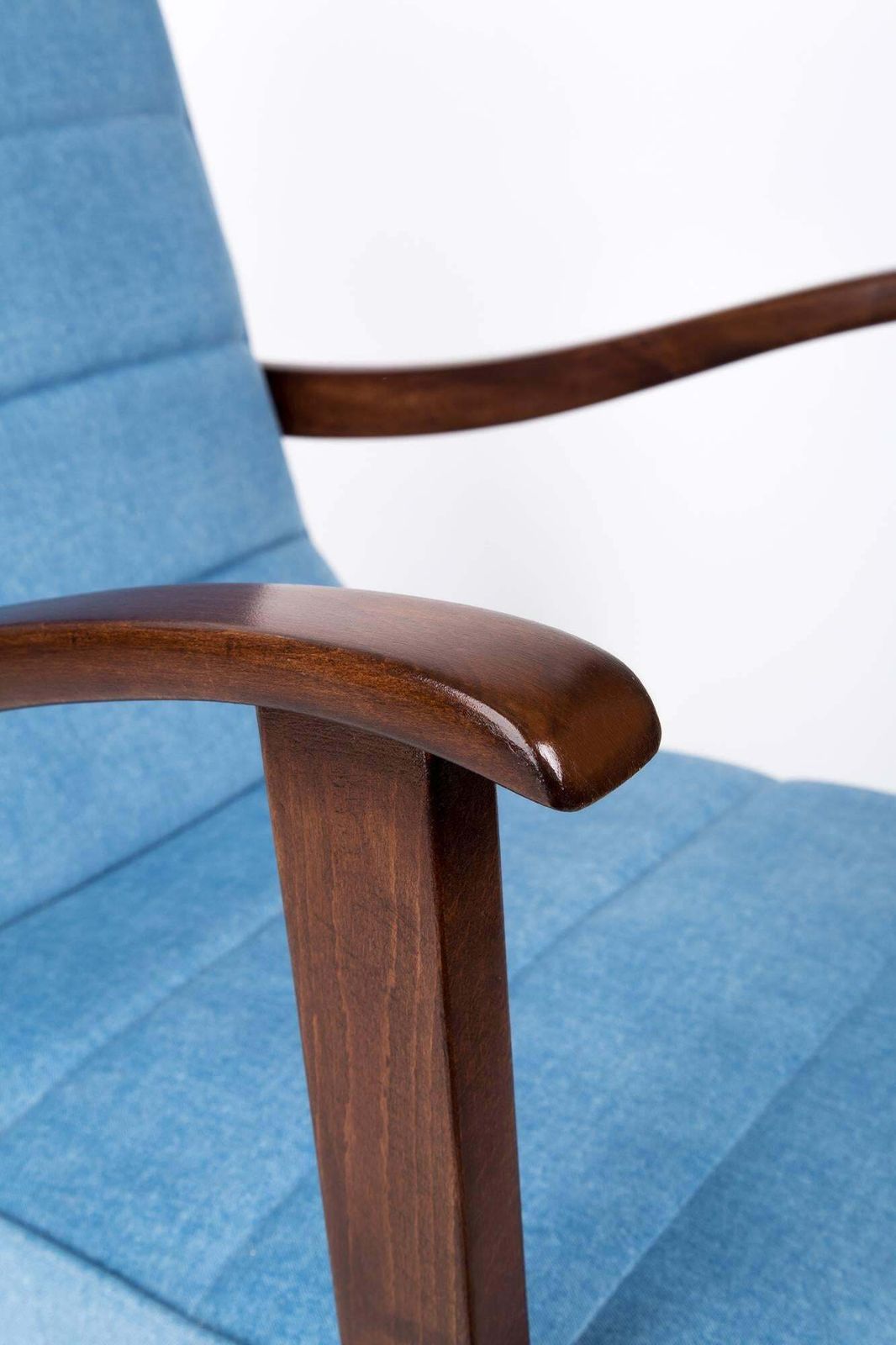 Mid Century Modern Blue Armchair By Prudnik Furniture Factory, 1960s, Poland photo for sale