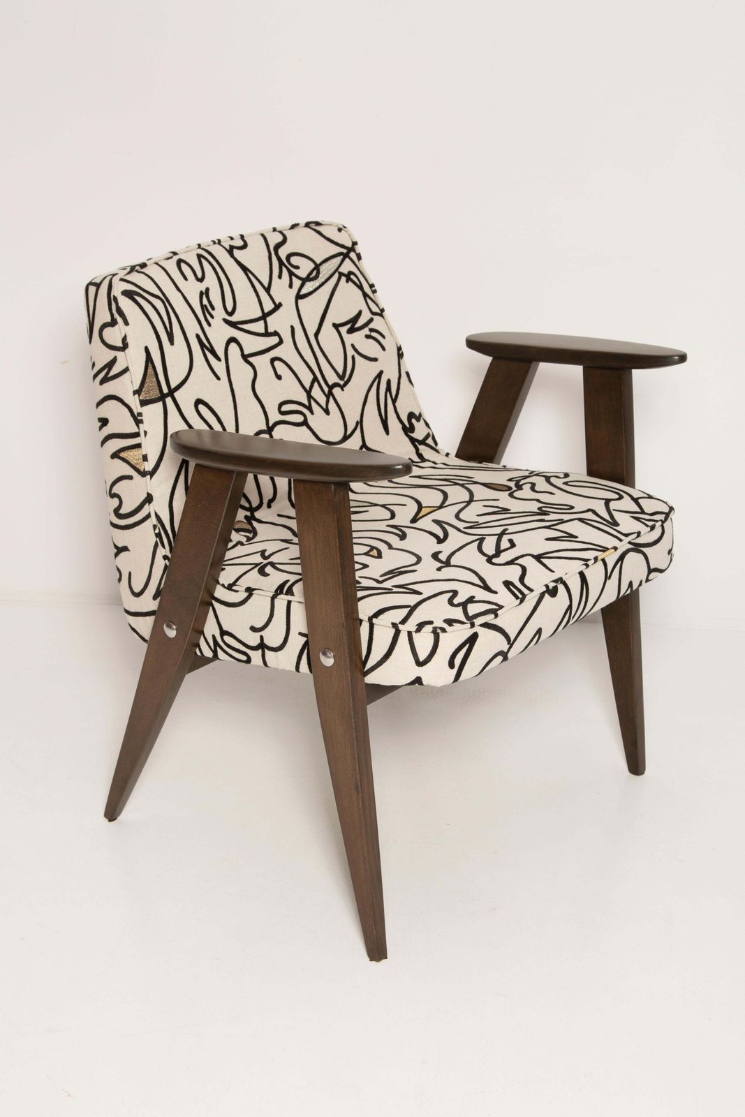Mid Century 366 Fauteuil In Licht Linnen, Door Jozef Chierowski, Polen, Jaren 1960 photo 1276.0