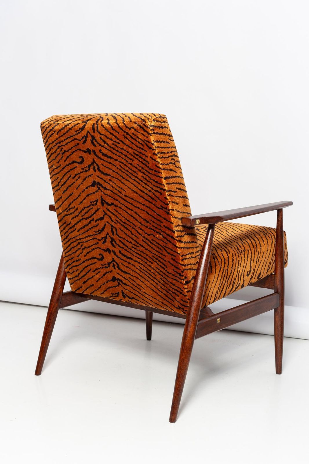 photo furniture Mid Century Dedar Tiger Velvet Dante Armchair, H. Lis, Europe, 1960s