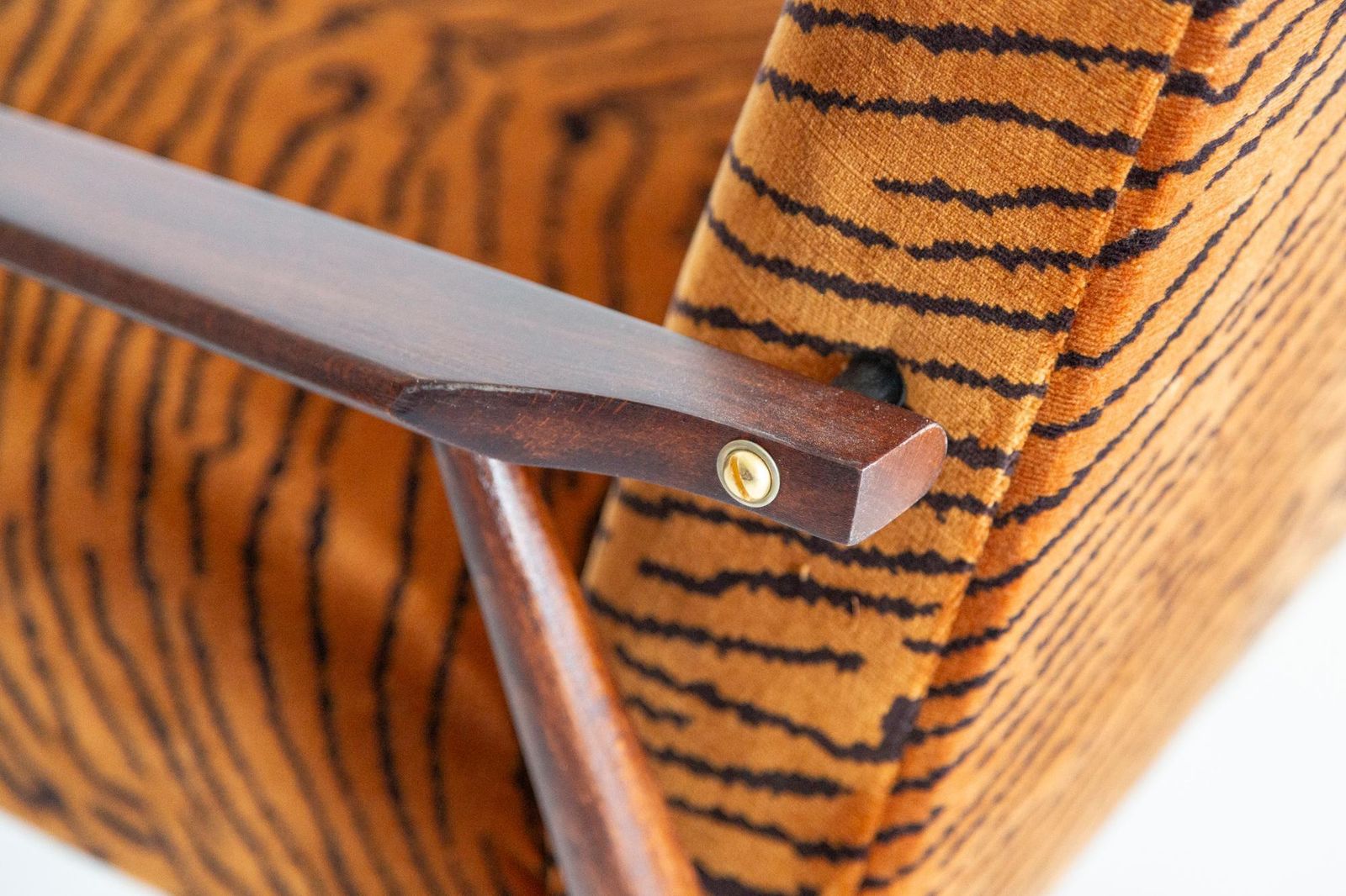 Meubels Mid Century Dedar Tiger Velvet Dante Fauteuil, H. Lis, Europa, Jaren 1960 photo