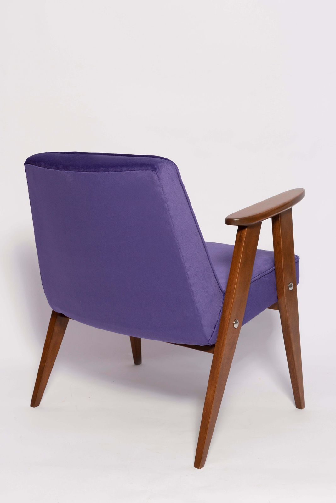 photo furniture Mid Century 366 Armchair In Purple Velvet, By Jozef Chierowski, Europe 1960s