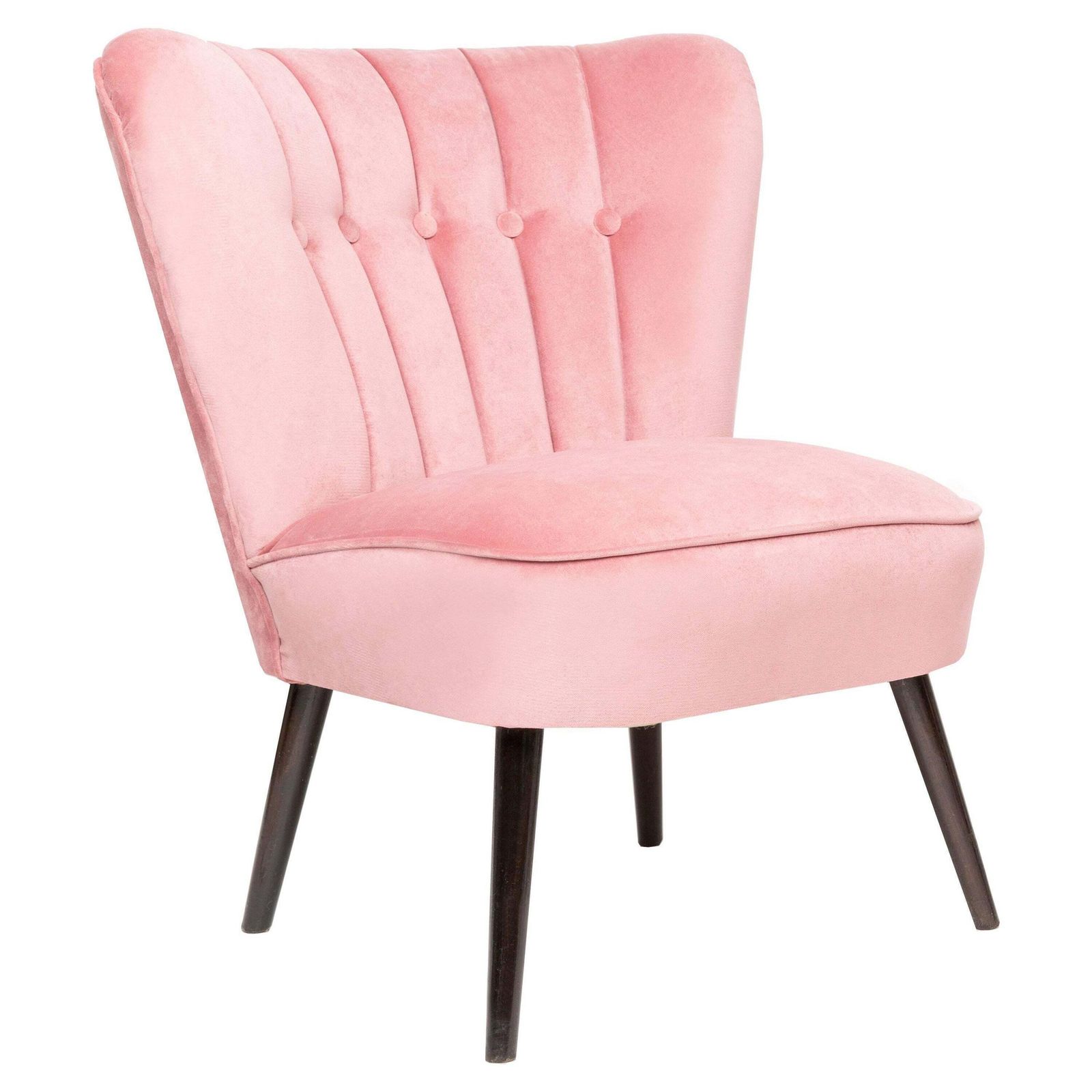 Mid Century German Mid Century Pink Velvet Club Armchair, Europe, 1960s