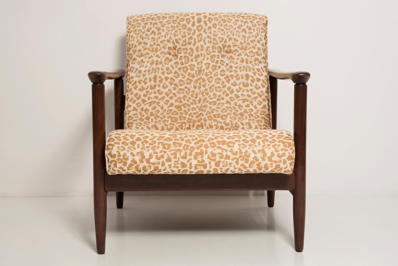 Mid Century Pixel Leopard Armchair, Gfm 142, Edmund Homa, Europe, 1960s photo vinterior