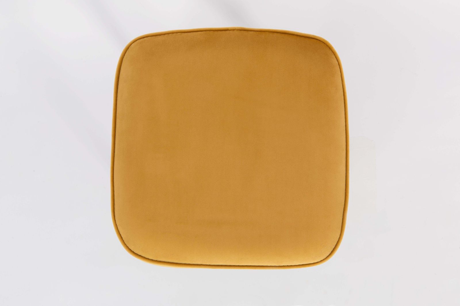 Mid Century Mustard Yellow Velvet Foot Stool, Europe, 1960s photo buy