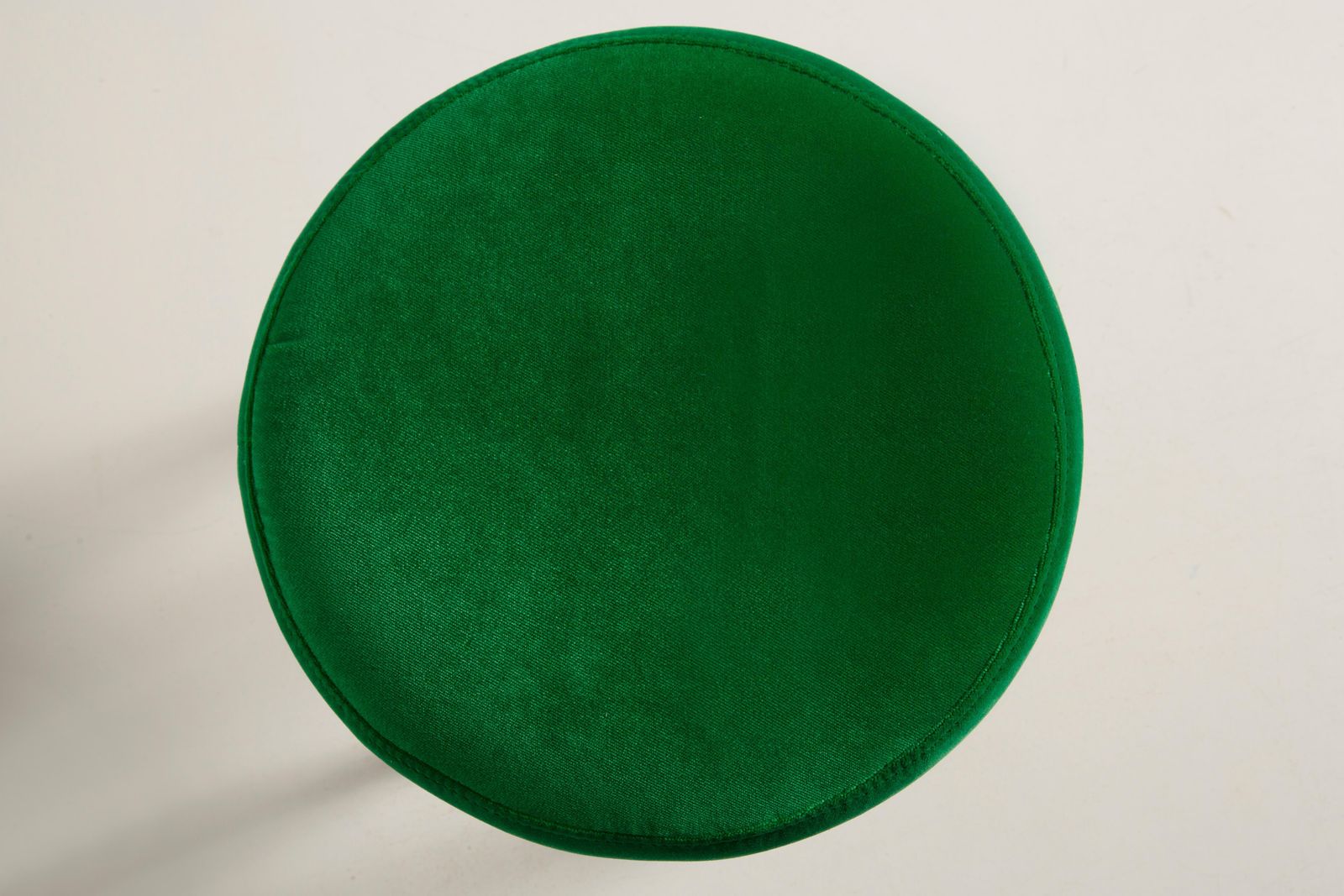 Set Of Two Mid Century Grass Green Velvet Stools, Europe, 1960s photo vinterior