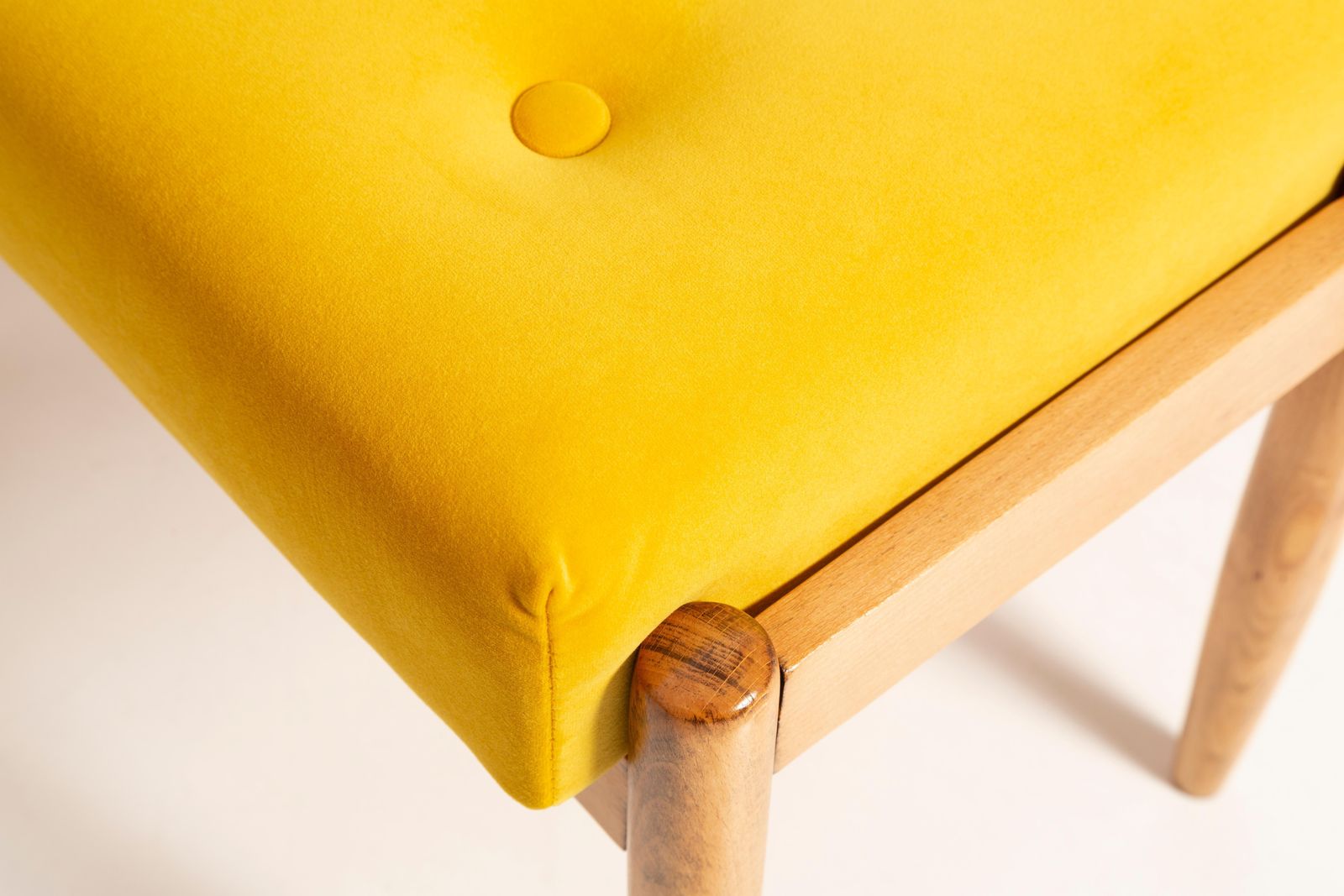 Set Of Two Mid Century Mustard Yellow Vintage Stools, Edmund Homa, 1960s photo 459.0