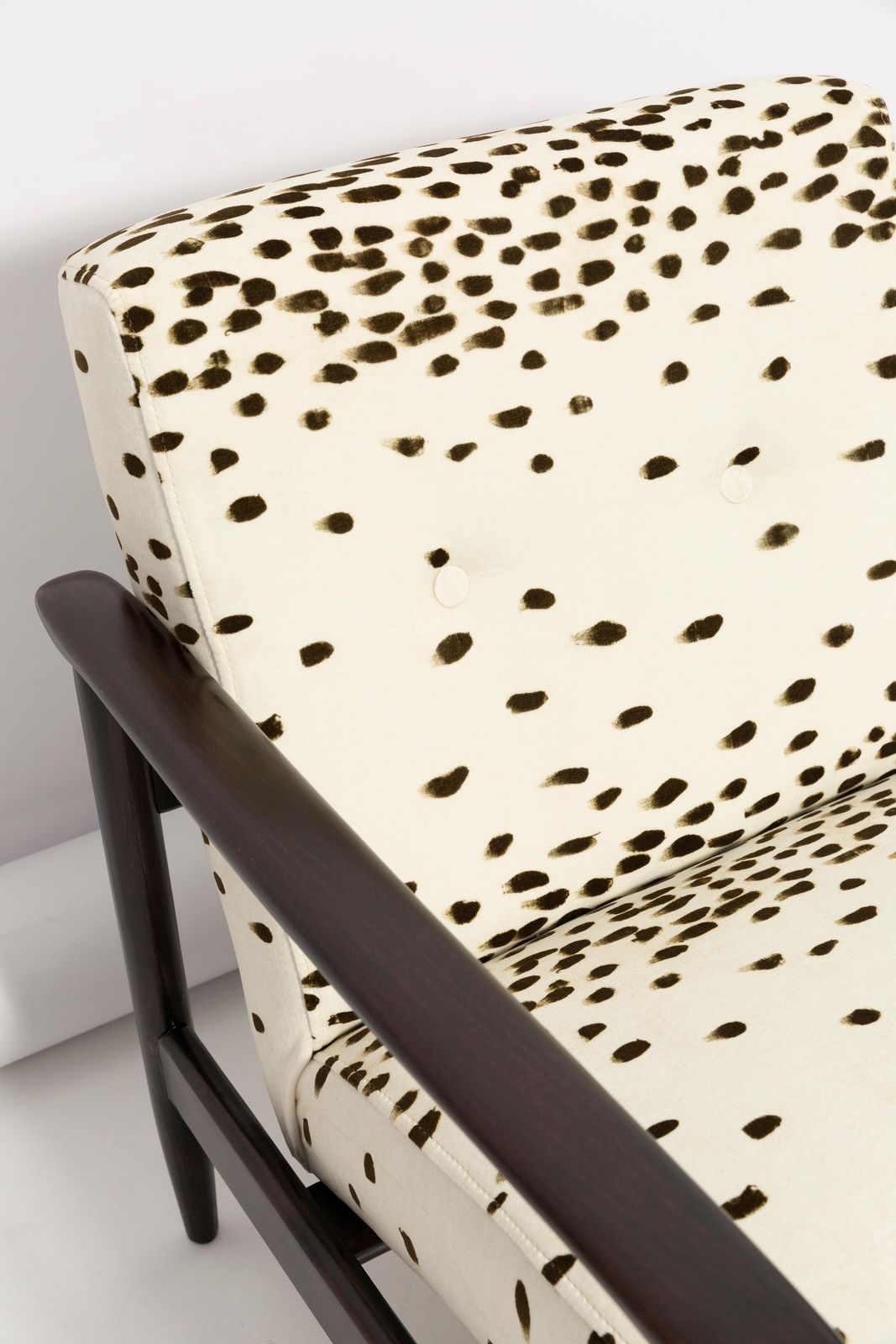 photo for sale Mid Century Pattern Dalmatian Armchair, By Edmund Homa, Europe, 1960s