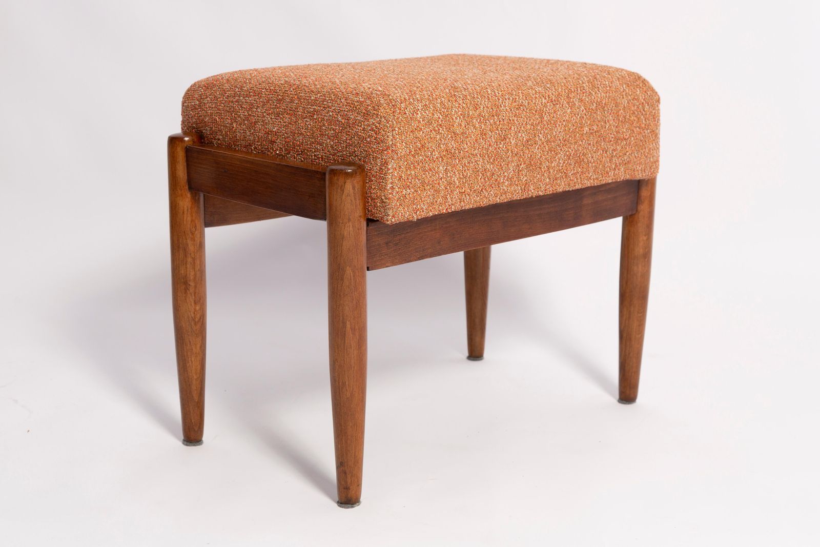 Pair Of 20th Century Orange Melange Vintage Footstools, Edmund Homa, 1960s photo furniture