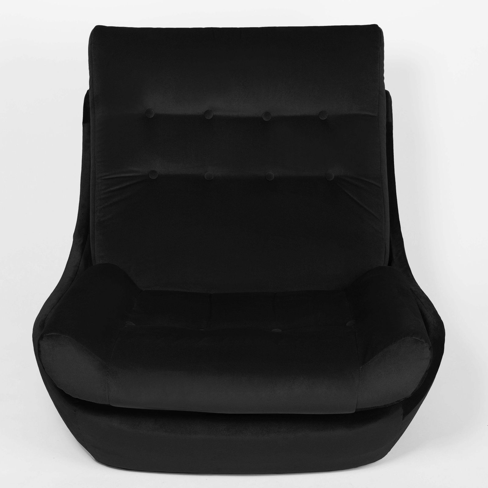 20th Century Vintage Black Velvet Giant Atlantis Armchair, 1960s photo 1702.0