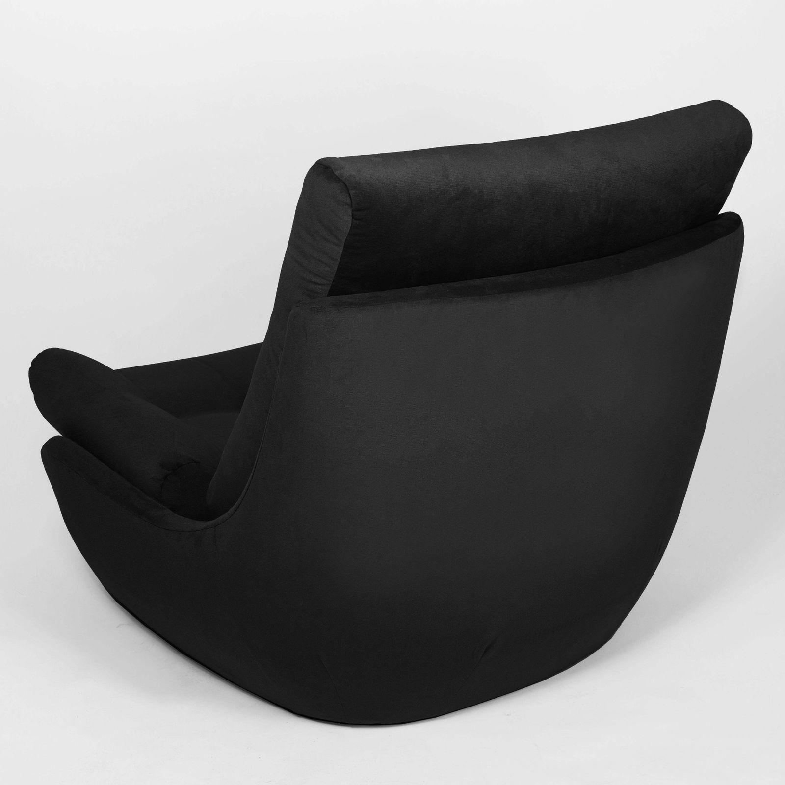 20th Century Vintage Black Velvet Giant Atlantis Armchair, 1960s photo vintage