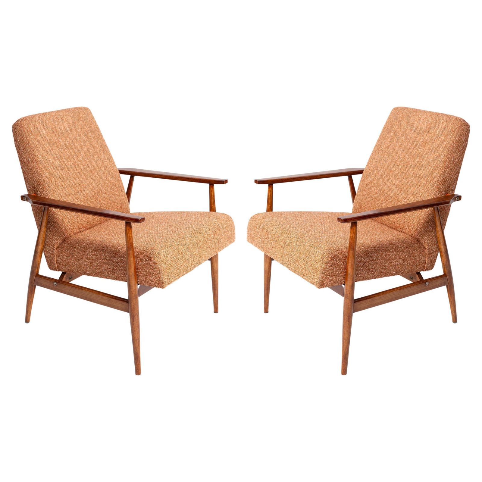 Set Of Two Mid Century Melange Dante Armchairs, H. Lis, 1960s