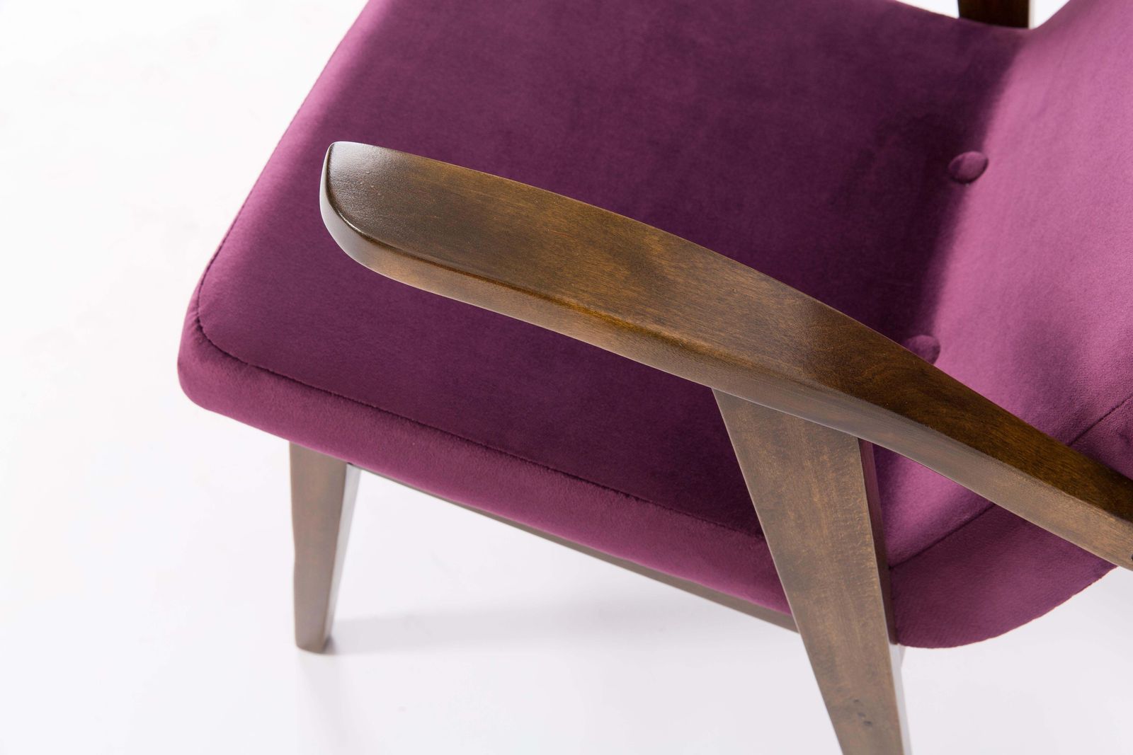 Set Van Twee Vintage Fauteuils In Pruimviolet, Ontworpen Door Mieczyslaw Puchala, Ca. Jaren 1960 photo 2041.0