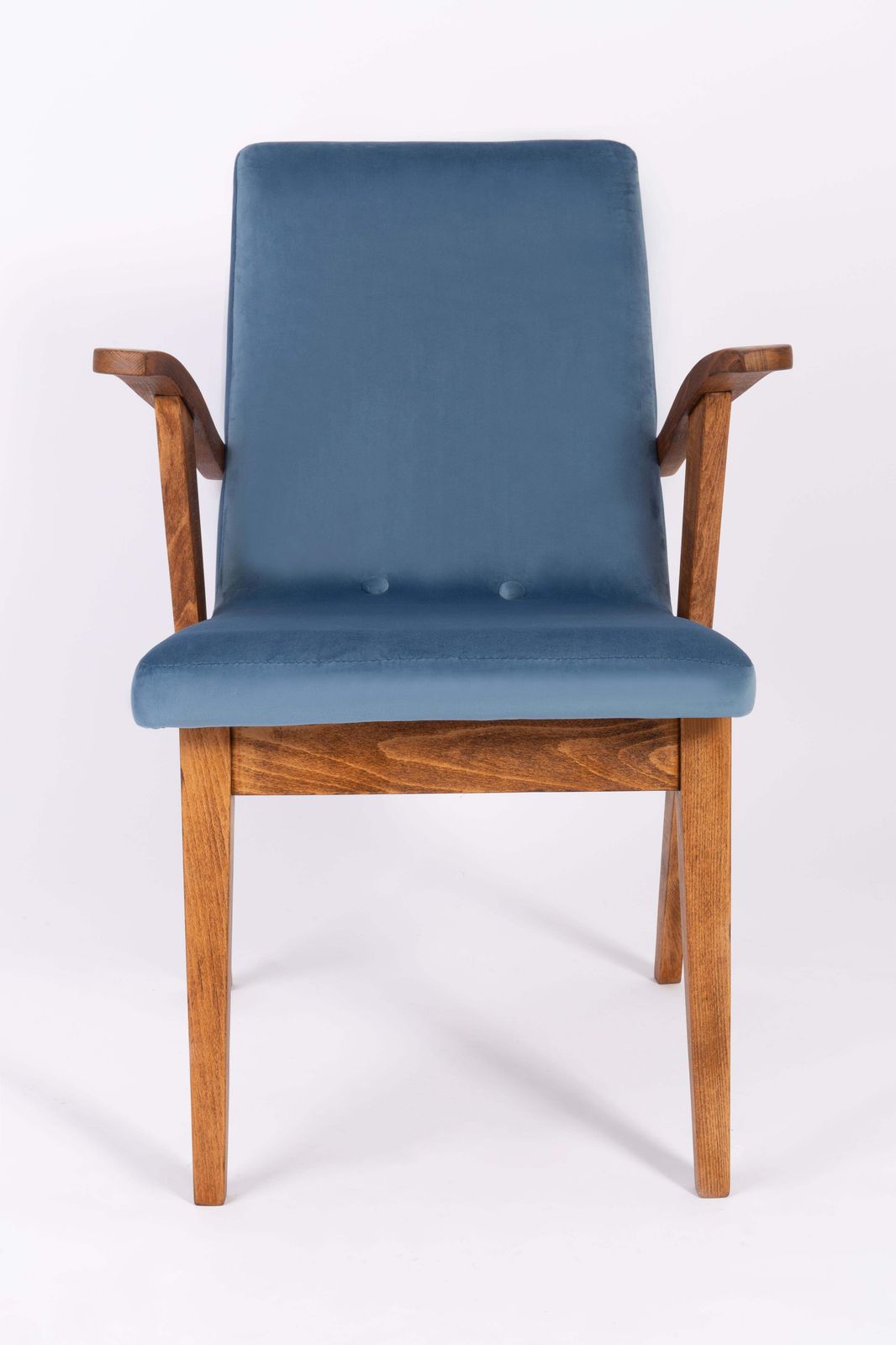 Pair Of 20th Century Vintage Blue Chairs By Mieczyslaw Puchala, 1960s photo Furniture