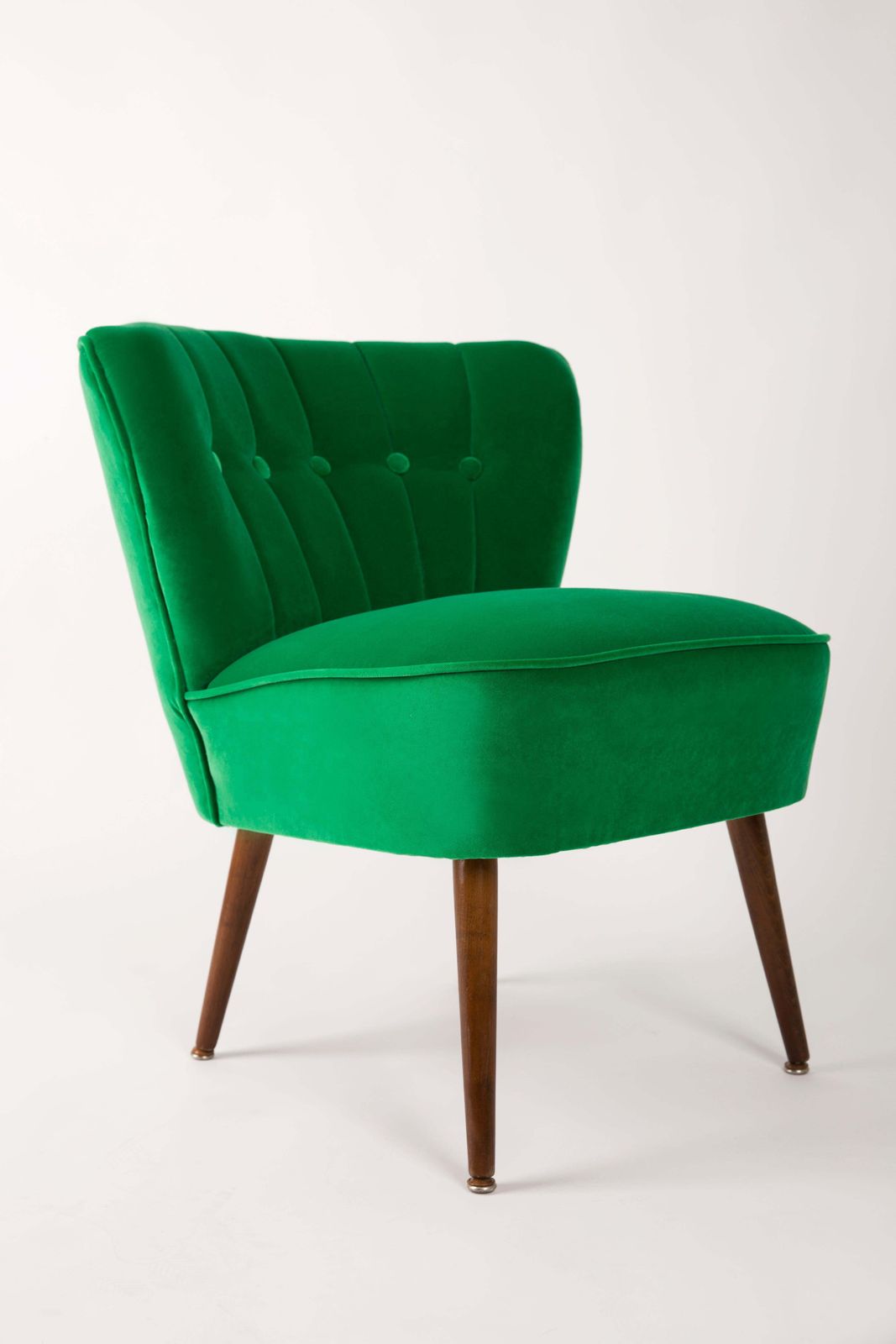 Duitse Mid Century Groene Velours Club Fauteuil, Duitsland, Jaren 1960 photo Meubels