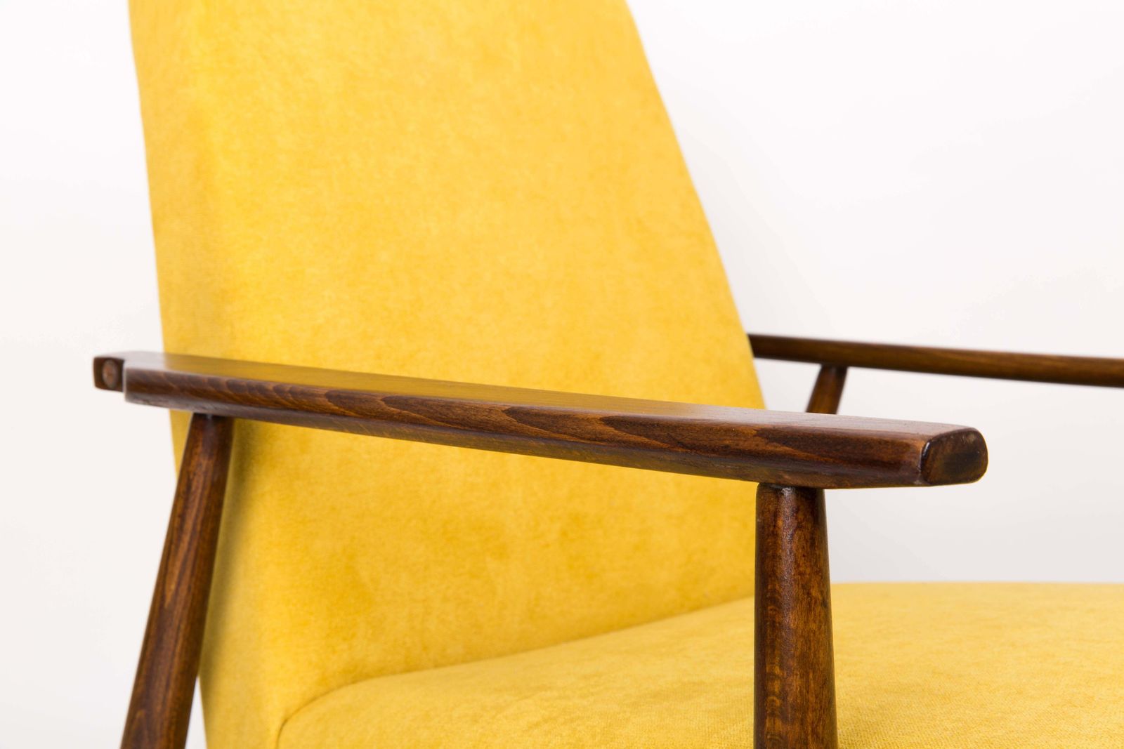 Pair Of Mid Century Yellow Dante Armchairs, H. Lis, Europe, 1960s. photo for sale