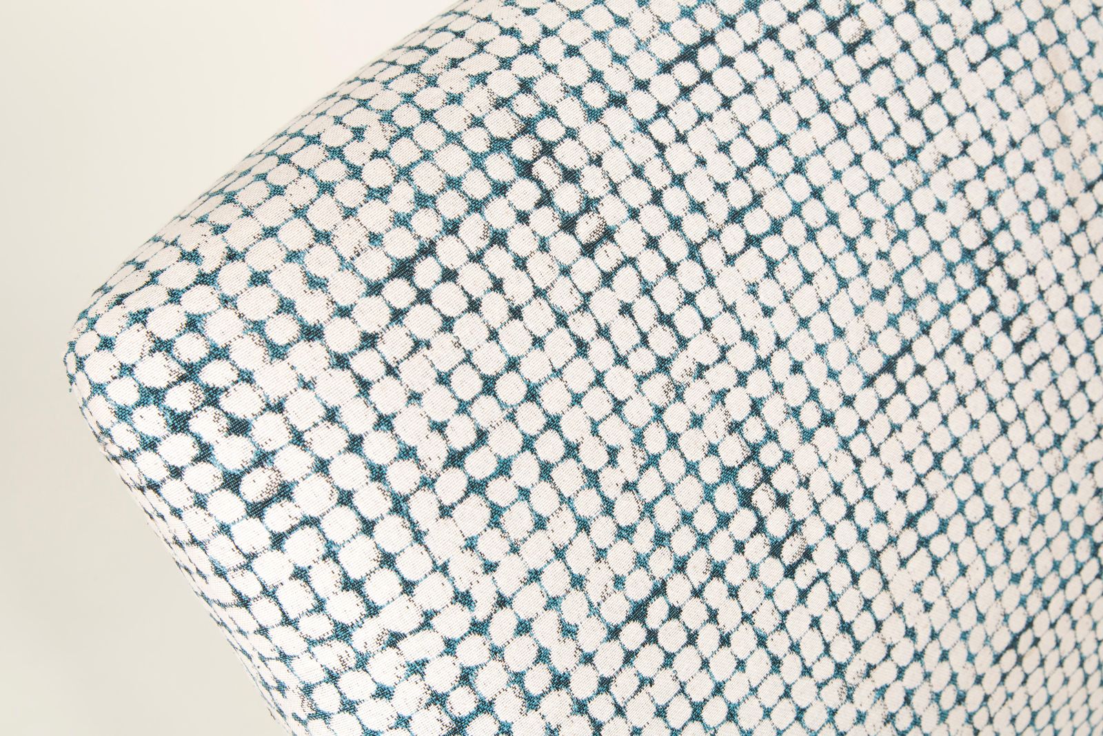Pair Of White And Aqua Vintage Armchairs, Edmund Homa, 1960s photo vintage
