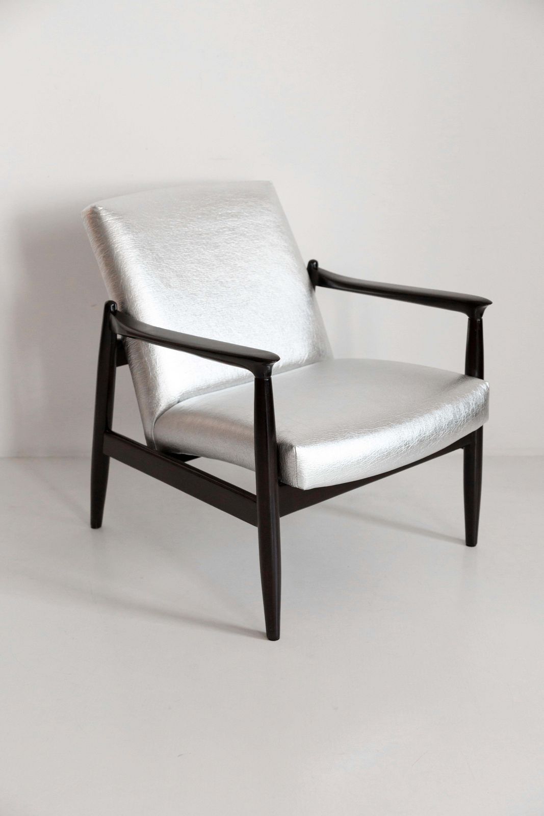 Two Mid Century Metalic Pineapple Leather Gfm 64 Armchairs, Homa, Europe, 1960s photo for sale
