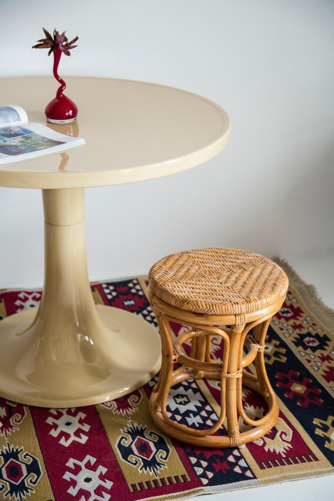 Midcentury Unique Flowerbed Pedestal, Stool, Side Table, Germany, 1970s photo furniture