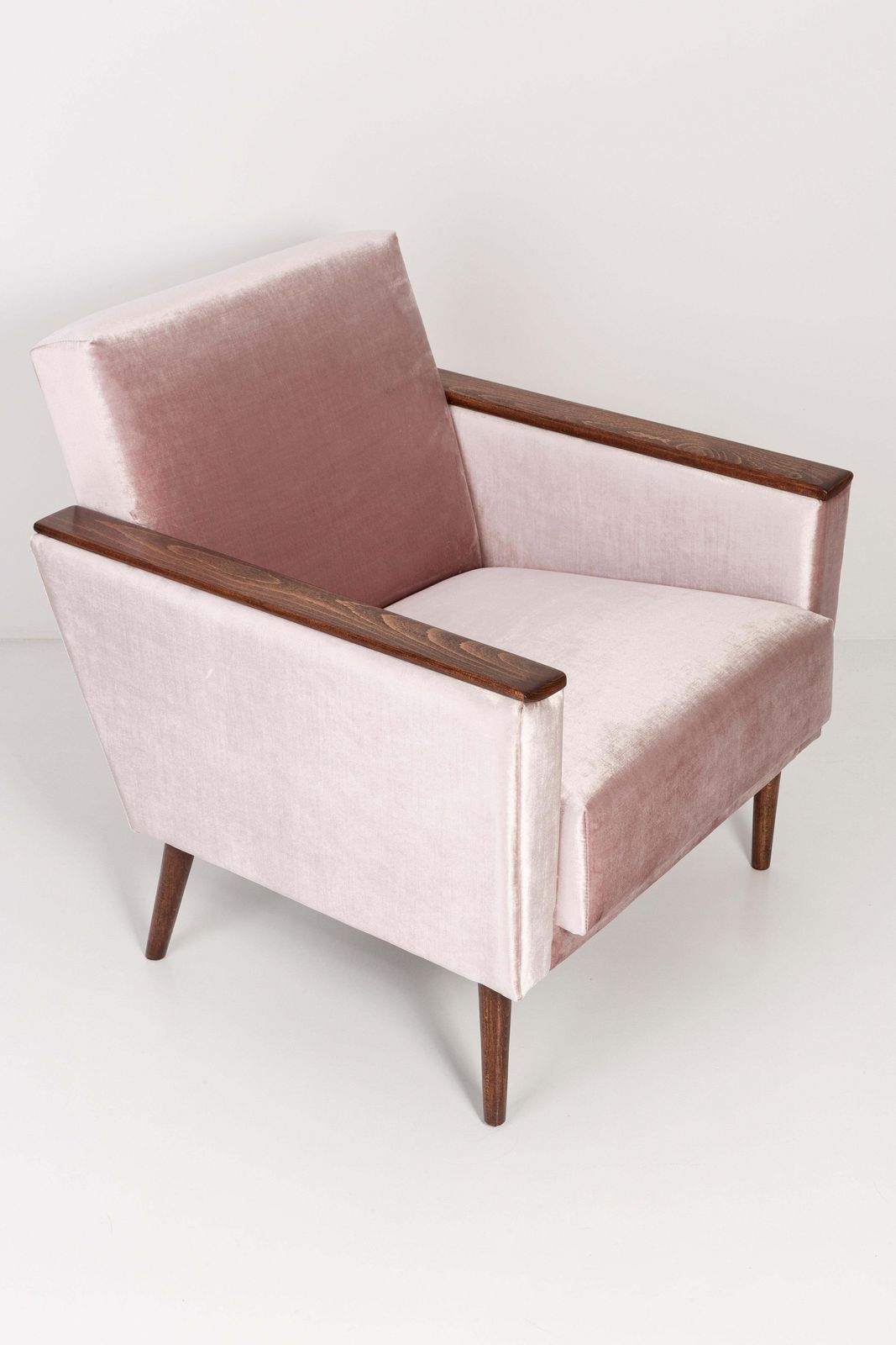 Pair Of Midcentury Light Pink Club Armchairs, 1960s, Ddr, Germany photo 2551.0