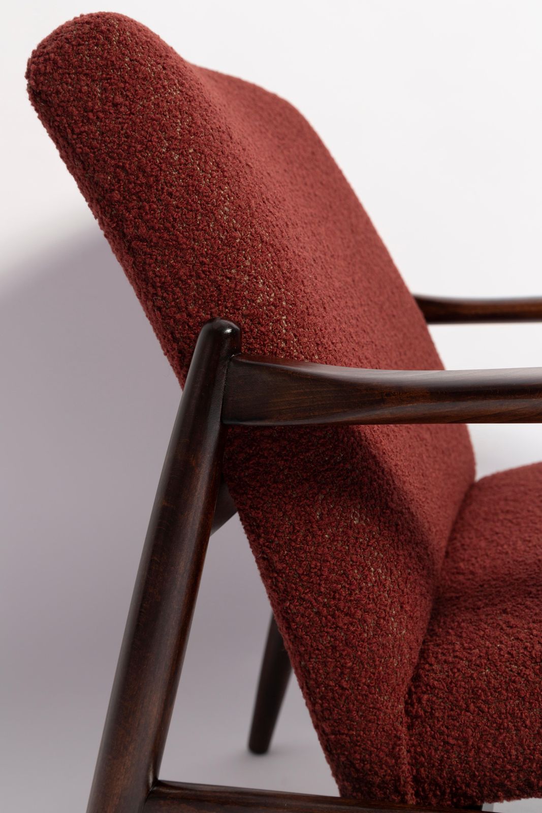 Twee Mid Century Gfm 64 Fauteuils In Bordeaux Bouclé, Edmund Homa, Europa, Jaren 1960 photo for sale